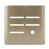 Placa p/ 5 Interruptores + furo 4x4 - Novara Champanhe